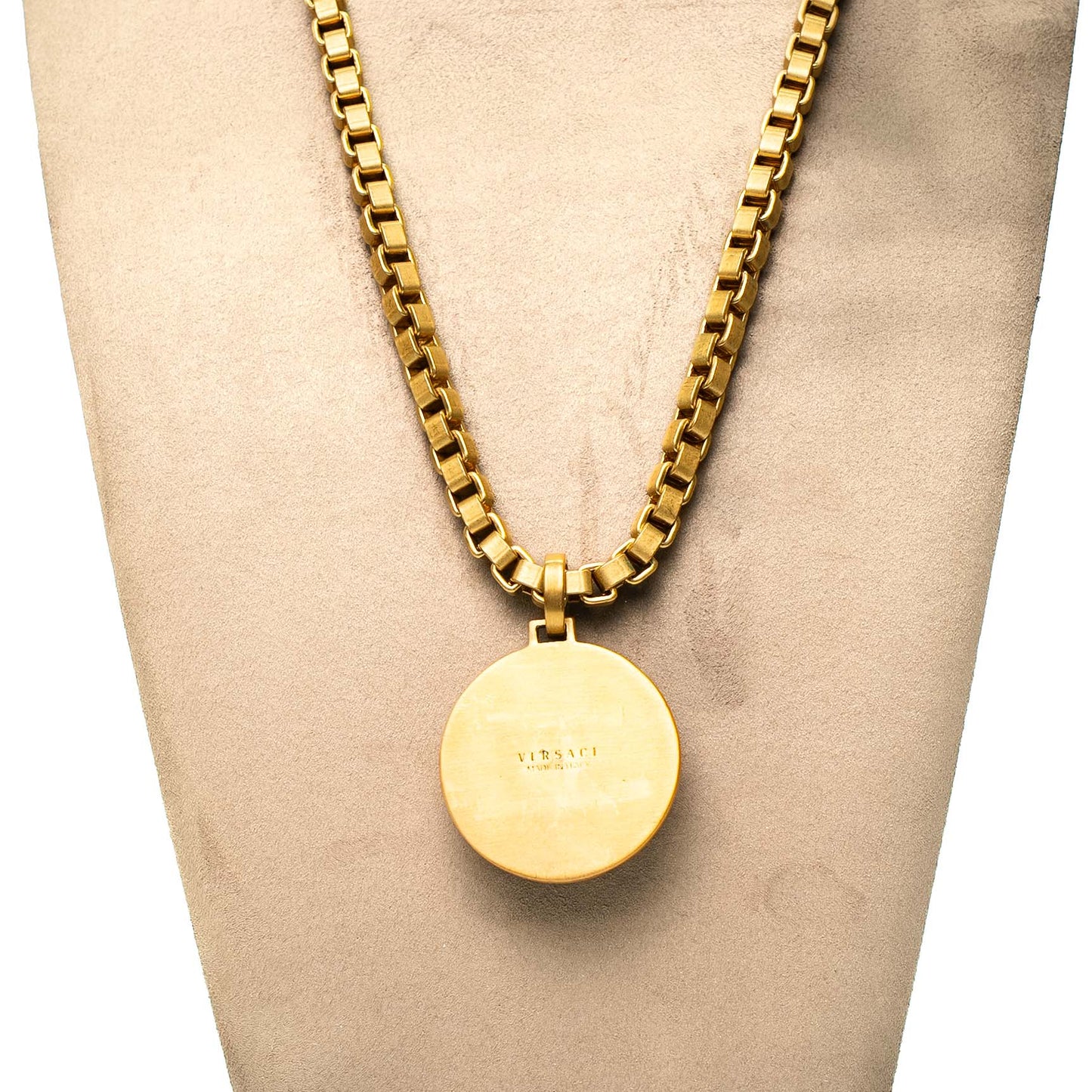 Versace Medusa Gold-Tone Pendant Necklace