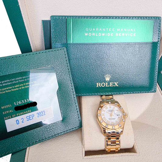 Rolex Pearlmaster Diamond Yellow Gold Watch