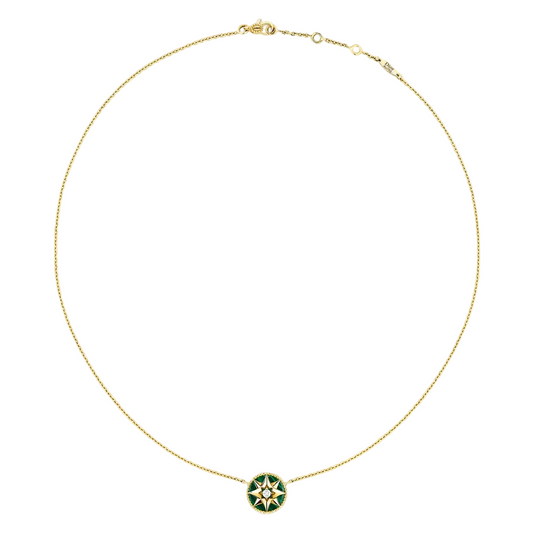 Dior Rose des Vents Gold Malachite Necklace