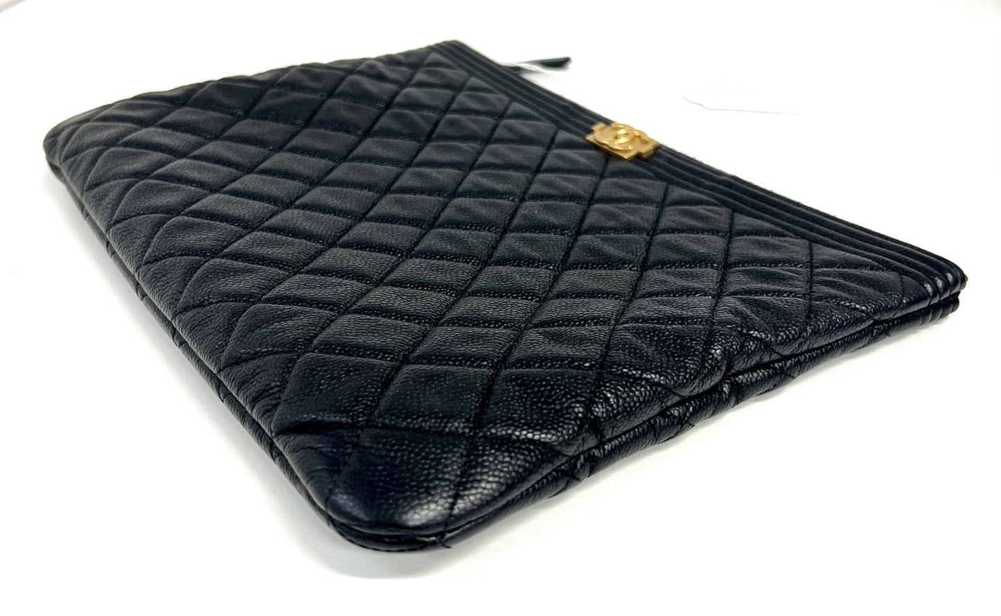 Chanel Quilted Caviar Boy Clutch image 2