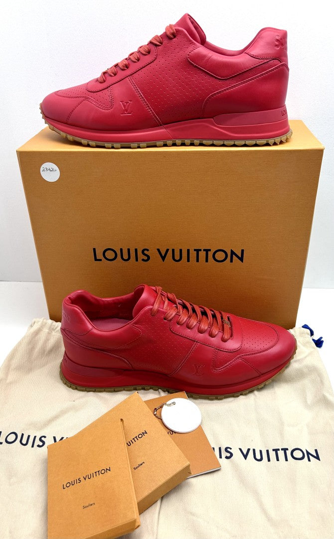 Louis Vuitton Limited Edition X Supreme Perforated Red Leather Trainers image 6