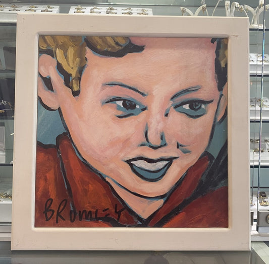 David Bromley 'Cheeky Boy' Oil Painting image 1