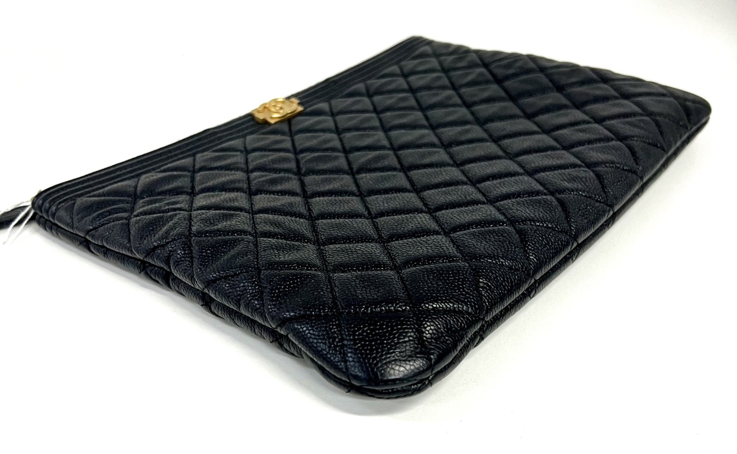 Chanel Quilted Caviar Boy Clutch image 3