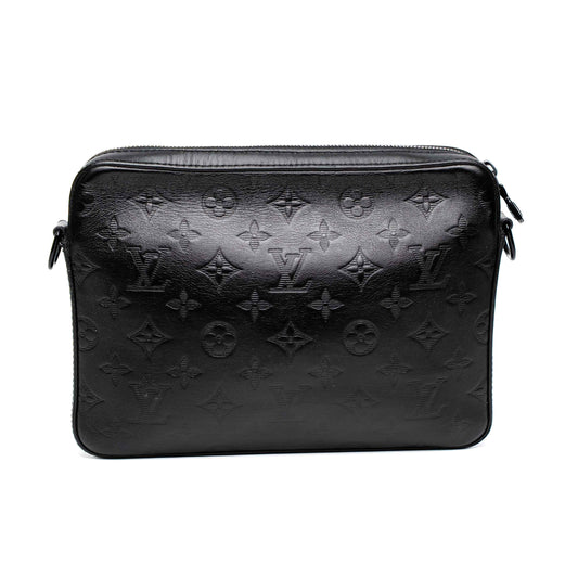 Louis Vuitton Duo Messenger Black Monogram Shadow Bag