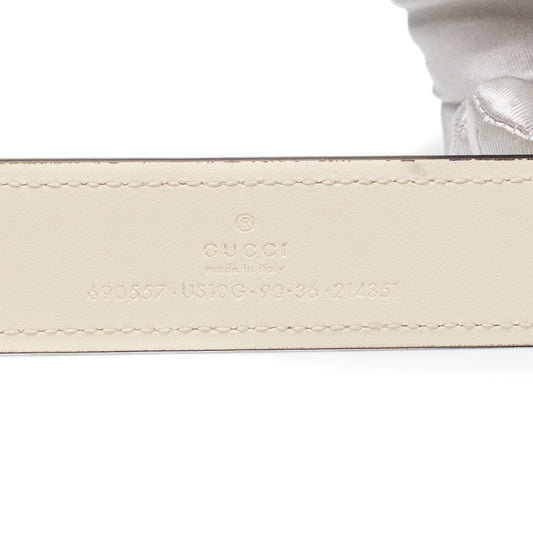 Gucci GG Blondie White Leather Belt