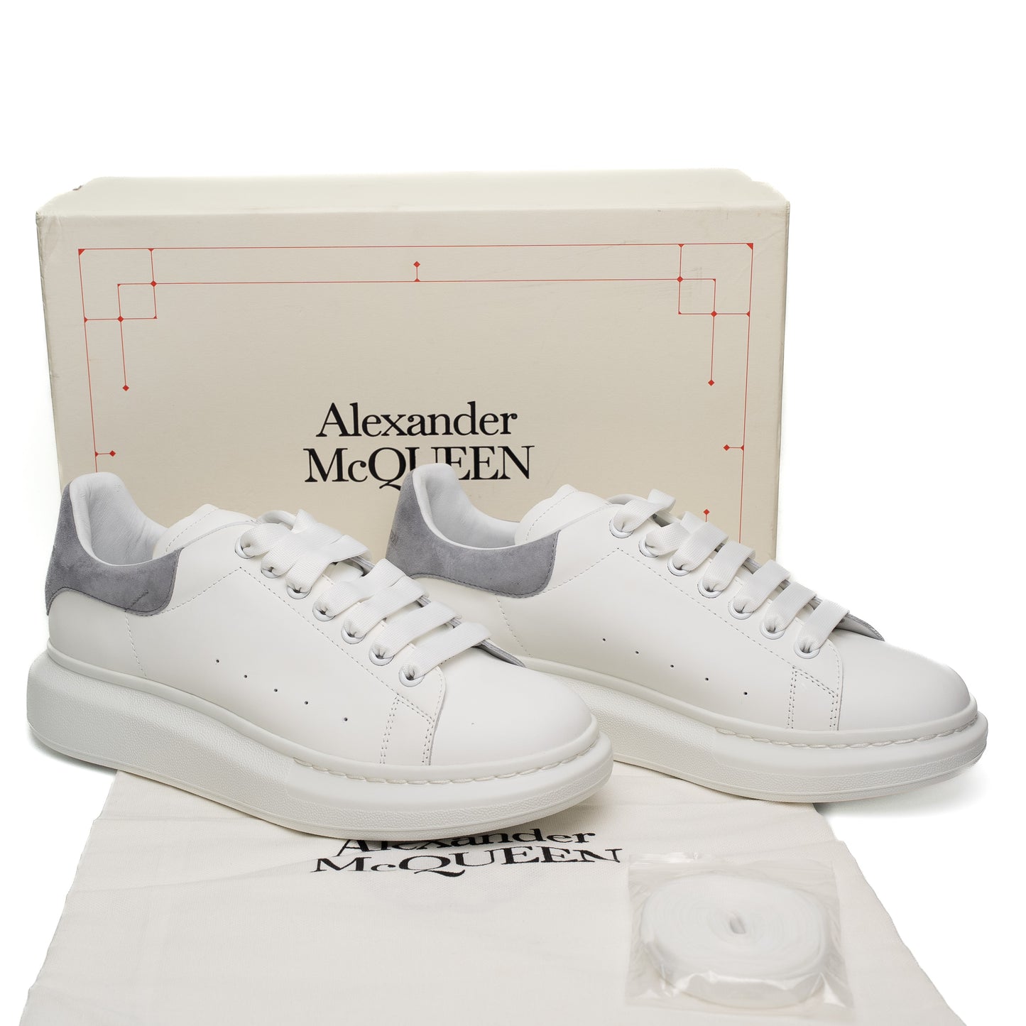 Alexander McQueen Oversized White Grey Sneakers