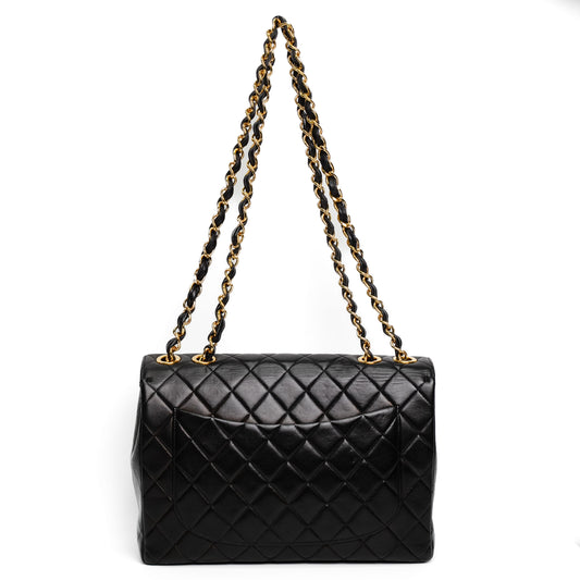 Chanel Black Quilted Classic Jumbo Flap Bag