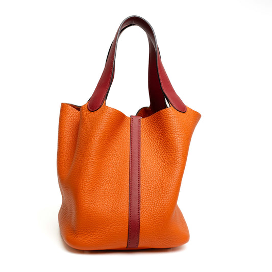 Hermes Picotin Lock 22 Orange Rubis Bag