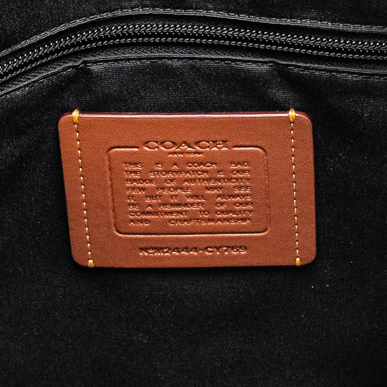 Coach Black Pebble Leather Satchel Bag
