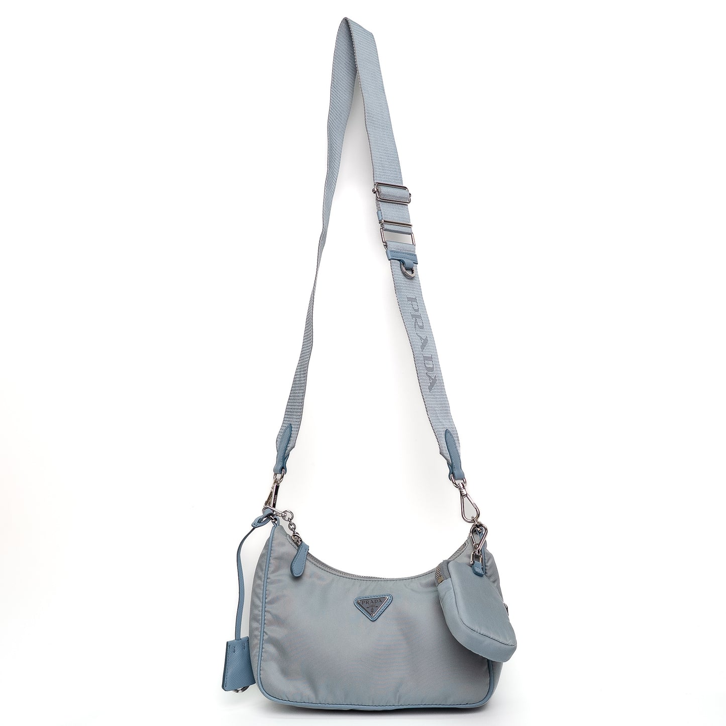 Prada Re-Edition 2005 Light Blue Nylon Shoulder Bag