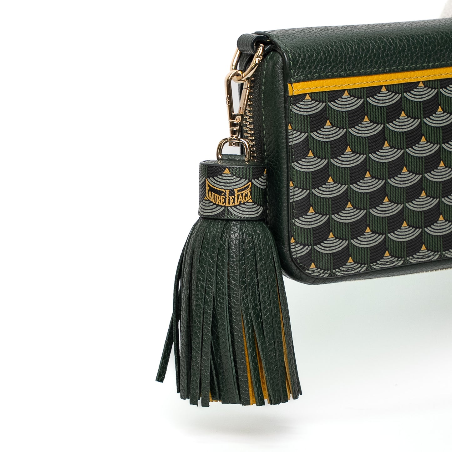 Fauré Le Page Grey Printed Crossbody Bag