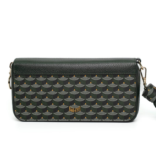 Fauré Le Page Grey Printed Crossbody Bag