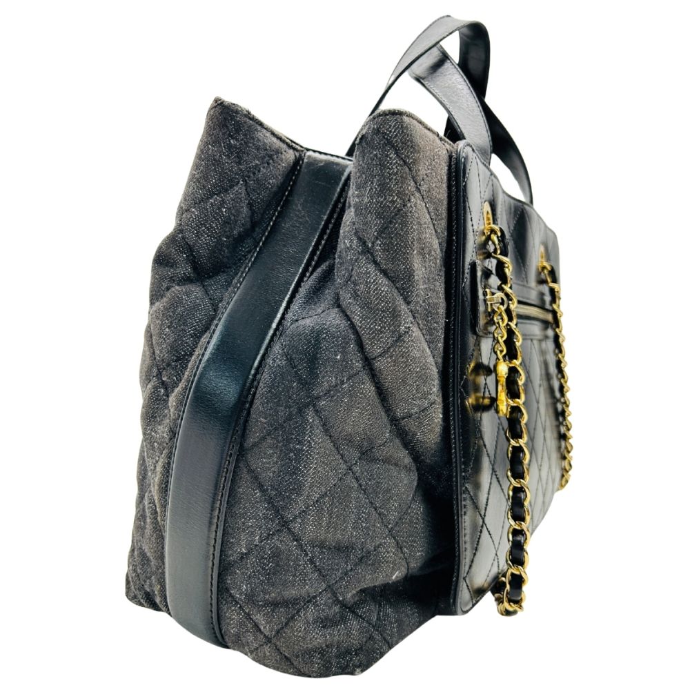 Chanel Denim Calfskin Quilted Tote image 3