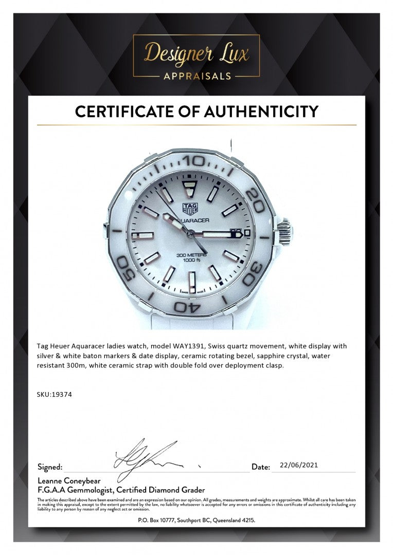 Tag Heuer Aquaracer Ladies Watch, Model WAY1391 image 4