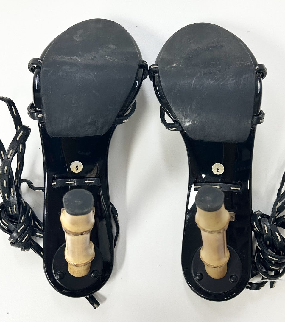 GUCCI BY TOM FORD 2002 RUNWAY BAMBOO SANDALS image 4