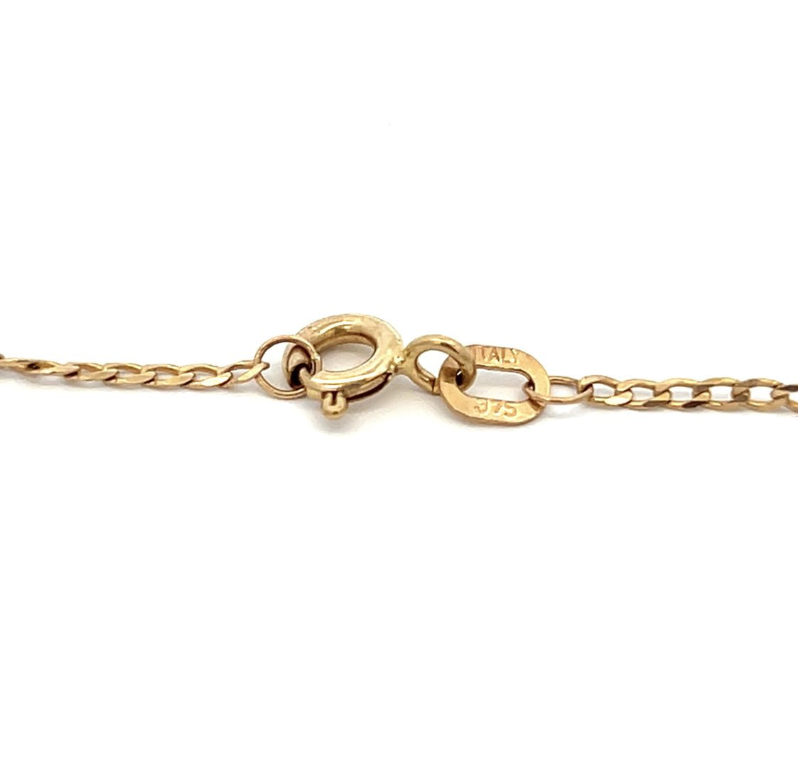 9ct Yellow Gold Circular 0.84ct Diamond Pendant & Chain image 3