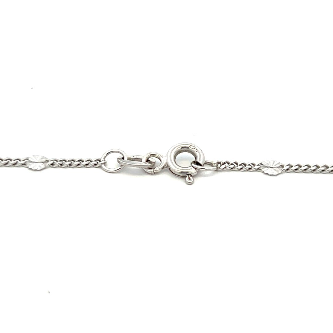 18ct White Gold 8.10ct Aquamarine & 0.53ct Diamond Pendant with Fancy Curb Link Chain Necklet image 3