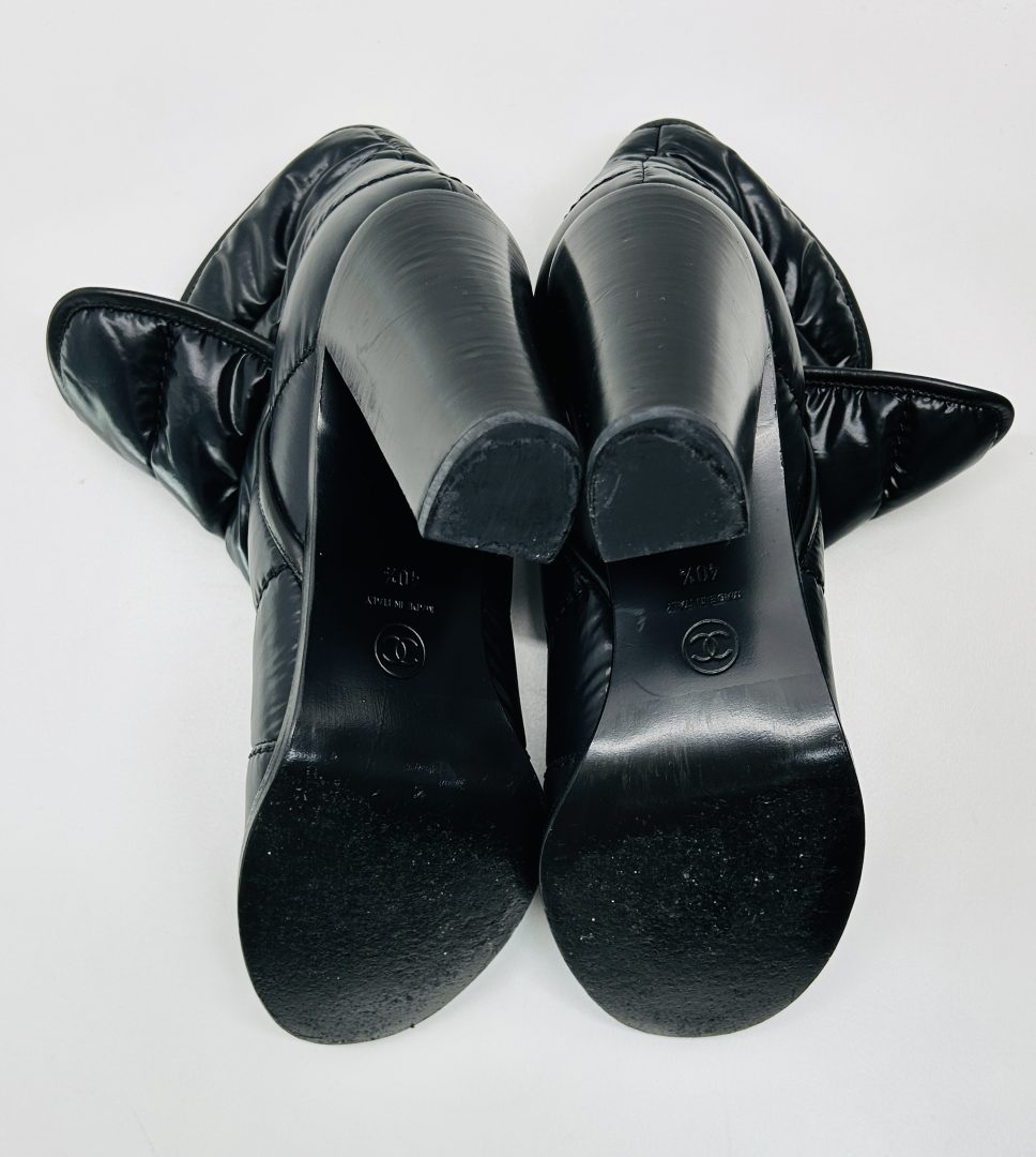 Chanel Quilted Puffy Leather Ankle Boots image 6
