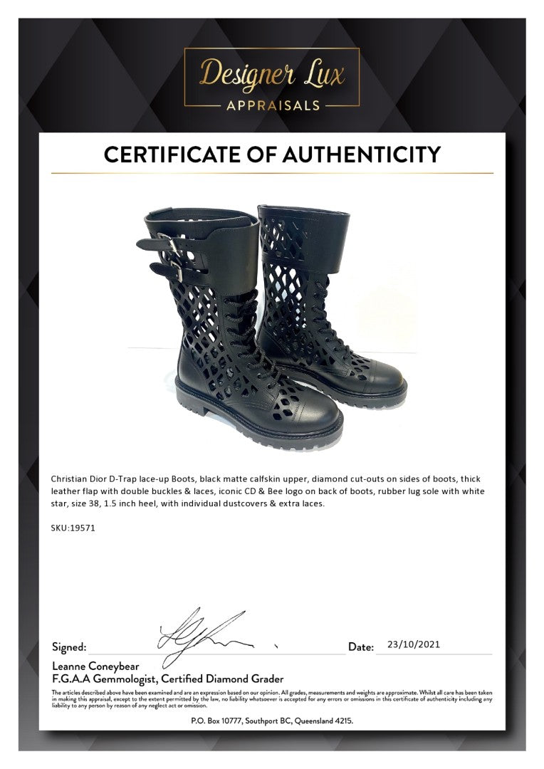 Christian Dior D-Trap Lace-up Boots image 7