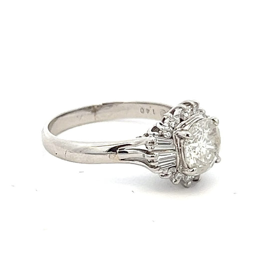Platinum Ballerina 1.80ct Diamond Cluster Ring image 1