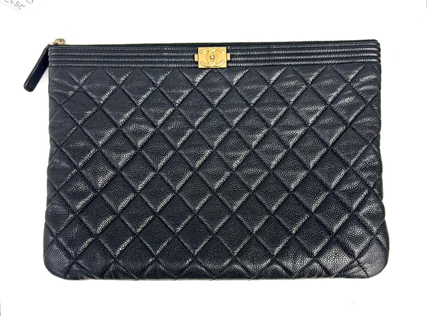 Chanel Quilted Caviar Boy Clutch image 0