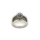 Platinum 0.77ct Ceylon-Type Blue Sapphire & Diamond Cluster Ring image 1