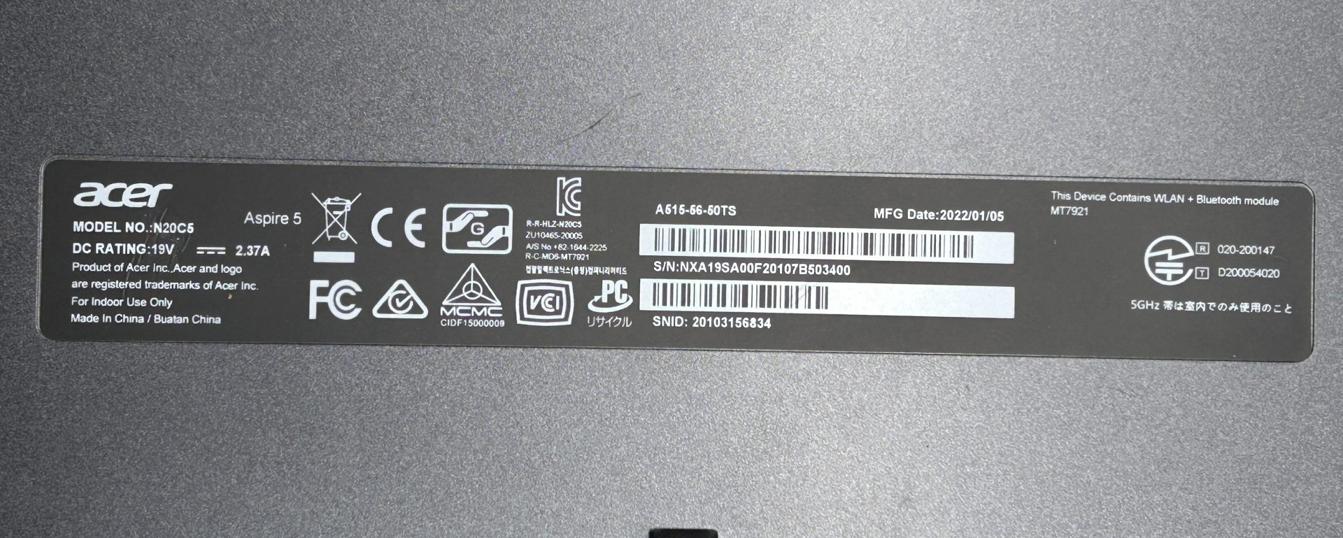 Acer Aspire 5 A515-56 – Intel Core i5 | 8GB RAM image 1