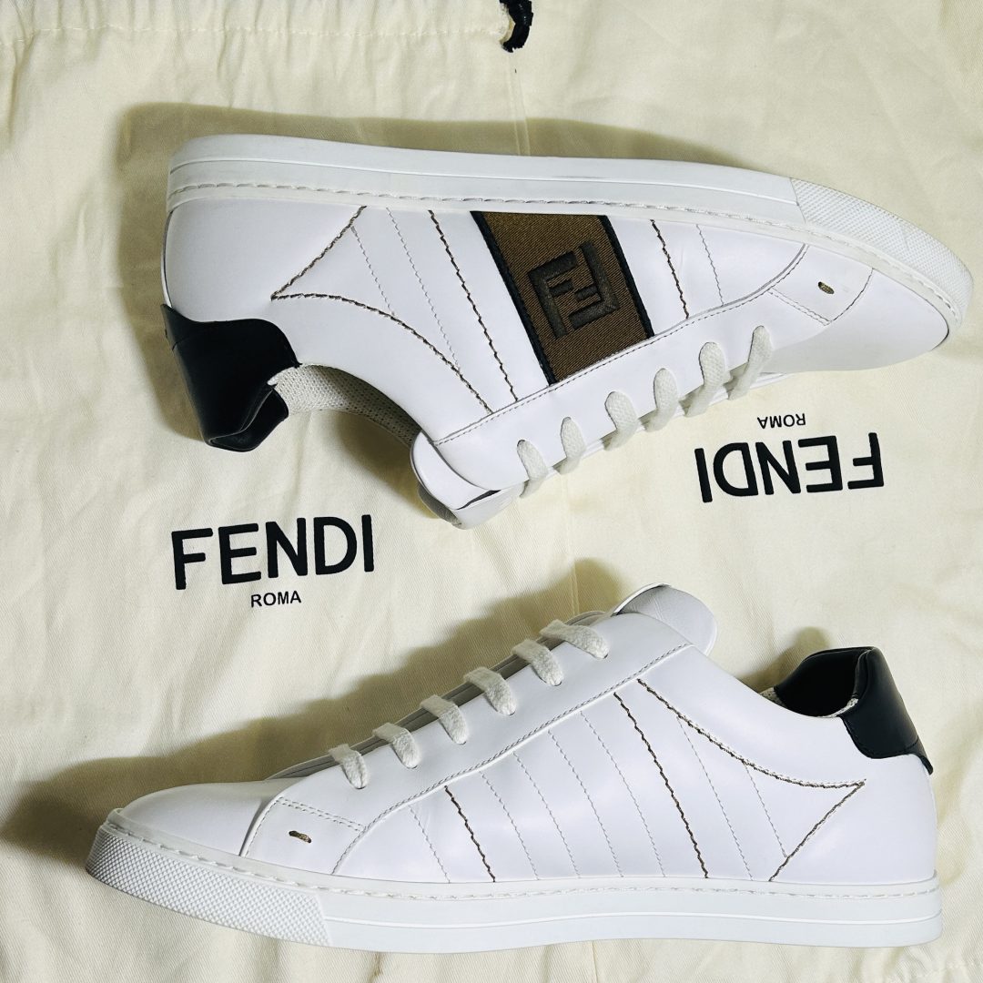 Fendi Roma Low Top Sneakers with FF Patch image 0