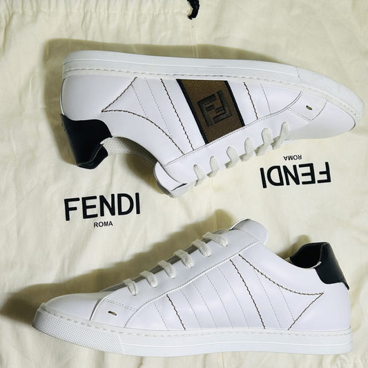 Fendi Roma Low Top Sneakers with FF Patch image 0