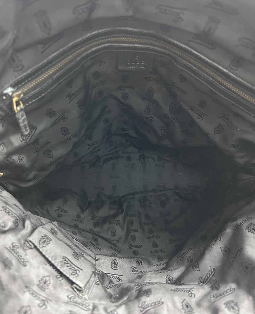 Vintage Gucci Babouska Heart Large Black Studded Leather Tote/Shopper Bag image 5