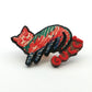 Gucci Multicolor Fabric Cat Brooch