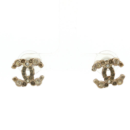 Chanel Metal Logo Earrings