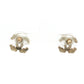 Chanel Metal Logo Earrings