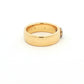 Yellow Gold Wide Band Solitaire Diamond Ring