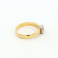 Yellow & White Gold Princess-Cut Diamond Solitaire Ring