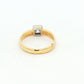Yellow & White Gold Princess-Cut Diamond Solitaire Ring