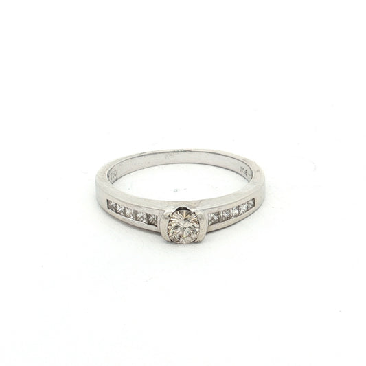 White Gold 11 Diamond Ring