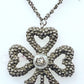 Gucci Aureco Sterling Silver Pearl Clover Pendant & Necklace image 1