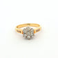 Yellow & White Gold Round Cluster Diamond Ring — Timeless Design