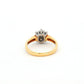 Yellow & White Gold Round Cluster Diamond Ring — Timeless Design