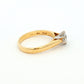 Yellow Gold Round Brilliant Diamond Solitaire  Ring