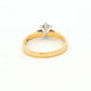 Yellow Gold Round Brilliant Diamond Solitaire  Ring