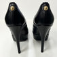LOUIS VUITTON BLACK/NAVY LEATHER PEEP TOE PLATFORMS image 2