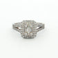 White Gold 77-Stone Diamond Cluster Ring
