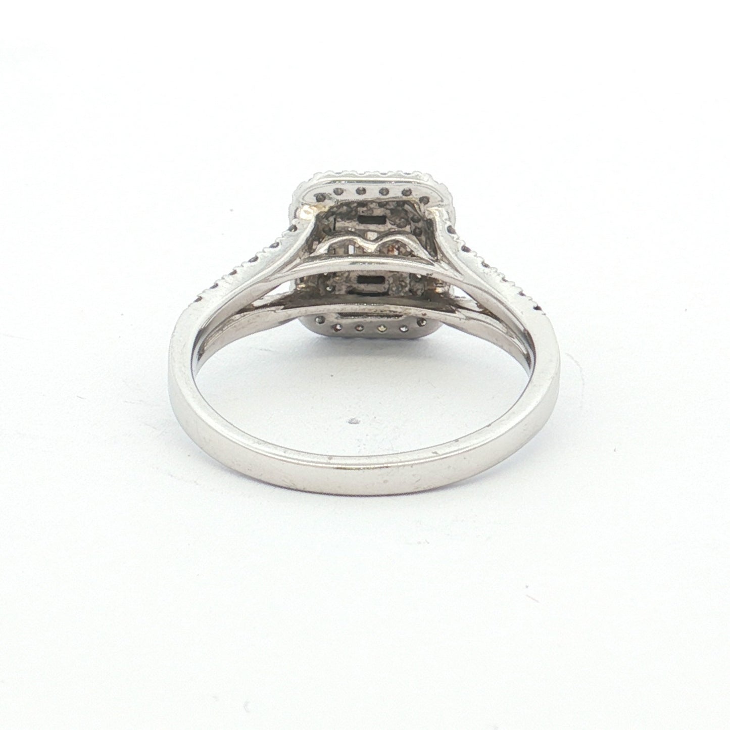 White Gold 77-Stone Diamond Cluster Ring