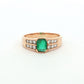 Yellow Gold Emerald & Diamond Ring
