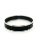 Hermès Emaille PM Black Silver Enamel Bangle