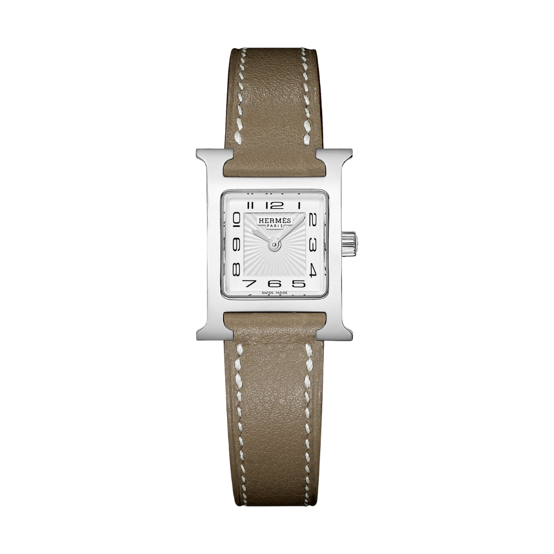 Hermès Heure H Stainless Steel Leather Watch