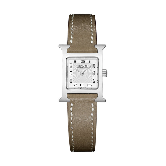 Hermès Heure H Stainless Steel Leather Watch