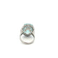 Platinum 15.06ct Paraiba Type & Diamond Cluster Ring image 4